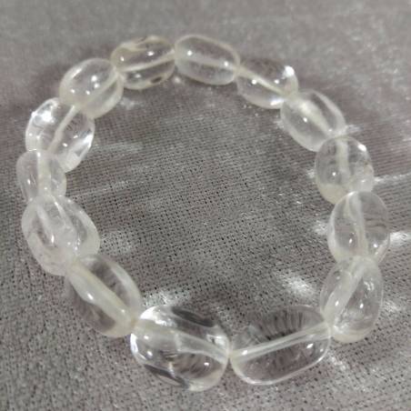 Braccialetto in Burattati Quarzo Ialino PURO Bracciale Hyaline Quartz Bracelet-3