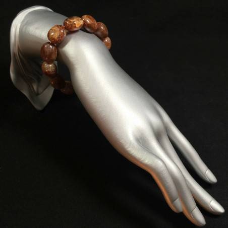 Braccialetto in Agata Marrone Bracciale - Cracked Brown Carnelian Agate Bracelet-2
