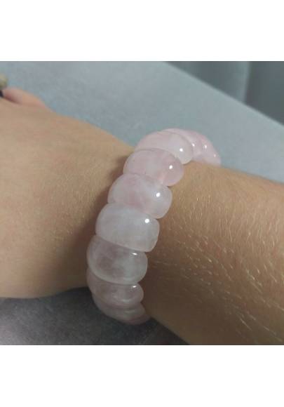 BRACELET dans Quartz Rose haute QUALITÉ' Bracelet Amour Rose Quarz Bracelet A+-1