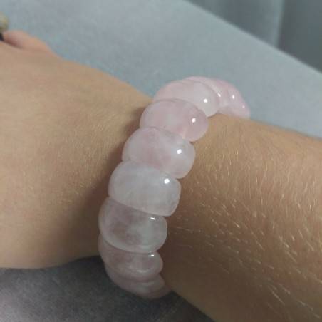 BRACELET dans Quartz Rose haute QUALITÉ' Bracelet Amour Rose Quarz Bracelet A+-1