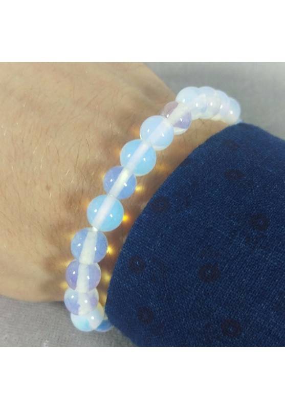 Braccialetto in Quarzo Opale Bracciale a Sfere Unisex Opalite Sphere Bracelet A+-1