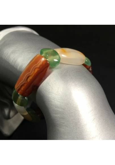 BRACELET dans Agate Cornaline e Jade Bracelet Minéraux Lisse Cristaux A++-1