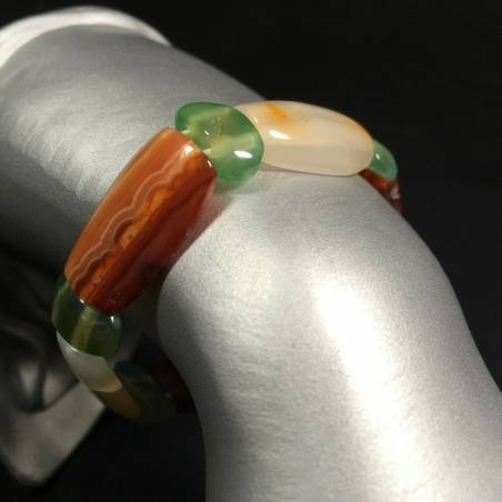 BRACELET dans Agate Cornaline e Jade Bracelet Minéraux Lisse Cristaux A++-1