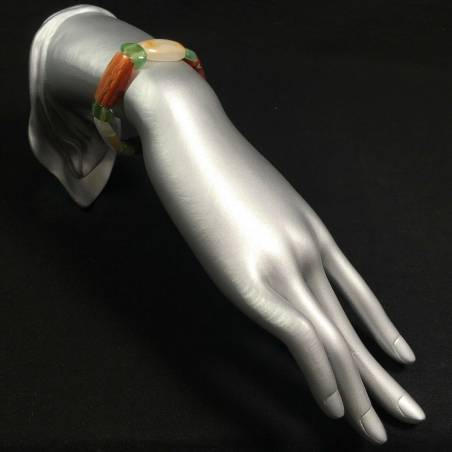 BRACELET dans Agate Cornaline e Jade Bracelet Minéraux Lisse Cristaux A++-2