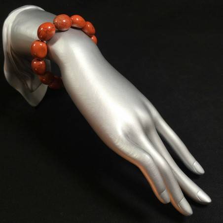 Pulsera en Jaspe Rojo Rodado Pulsera Cristaloterapia Chakra Zen A+-2