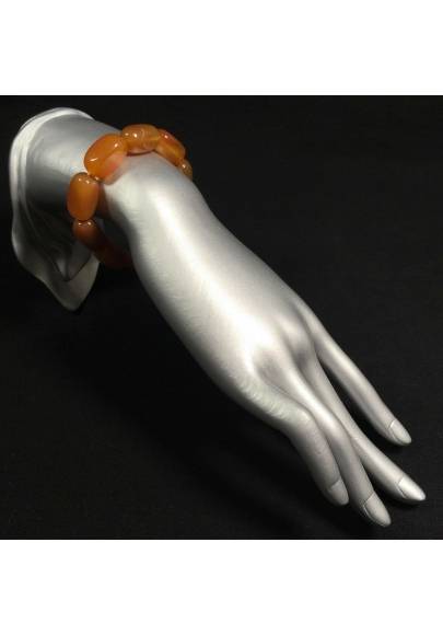 Bracelet in BIG RED CARNELIAN AGATE Red Agate Carnelian Bracelet BIG-1