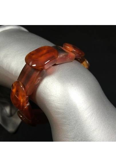 BRACELET dans Cornaline Bracelet Plaques Minéraux Carnelian rouge Agate Bracelet-1