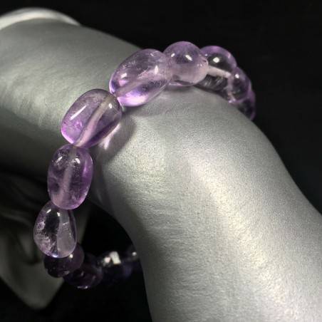 Fine Tumbled AMETHYST Bracelet Pure Amethyst High Quality Crystal Healing-1