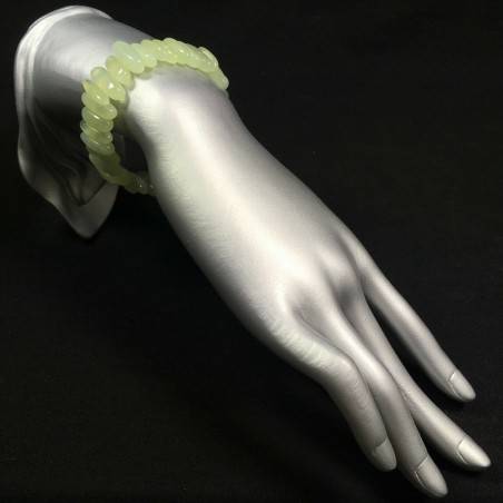 Pulsera en Piedras Lavorate de JADE Verde Pulsera Green Jade Bracelet A+-2