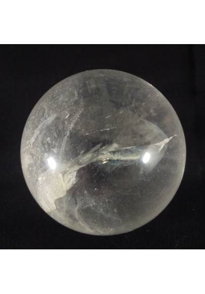 * MINERALI * SFERA in QUARZO IALINO con GHIACCIATURE 4,4 cm Cristallo di Rocca-1