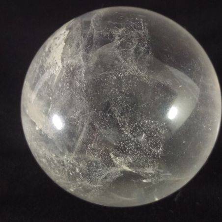 * MINERALI * SFERA in QUARZO IALINO con GHIACCIATURE 4,4 cm Cristallo di Rocca-2