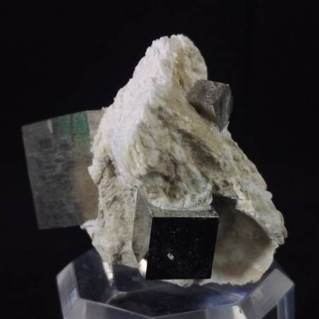 MINERALS * Cubic Pyrite on Matrix from Navajun Spain -37x25x30mm - Specimen-2