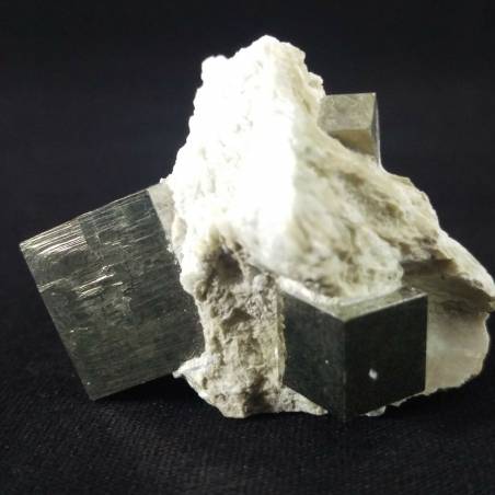 MINERALS * Cubic Pyrite on Matrix from Navajun Spain -37x25x30mm - Specimen-4