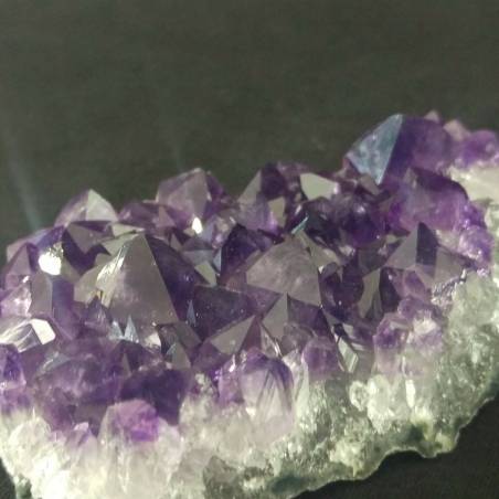 * Minéraux * DRUSE de Améthyste BLEU / Violet URUGUAY 69X33 mm Très haut Qualité A+-4
