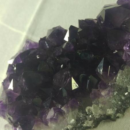 * Minéraux * DRUSE de Améthyste BLEU / Violet URUGUAY 69X33 mm Très haut Qualité A+-5