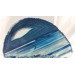 MINERALS *  GORGEOUS Blue/Purple AGATE SLICE With Crystals of Brazilian AMETHYST-2