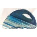 MINERALS *  GORGEOUS Blue/Purple AGATE SLICE With Crystals of Brazilian AMETHYST-3