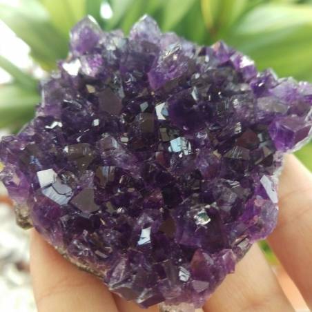 * Minéraux * DRUSE Améthyste CM. 8x4 x 7,3 x 3,1 BLEU - Violet URUGUAY AMETHYST A+-5