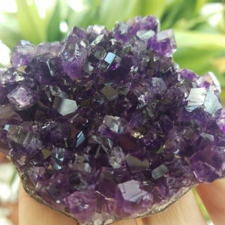* Minéraux * DRUSE Améthyste CM. 8x4 x 7,3 x 3,1 BLEU - Violet URUGUAY AMETHYST A+-6