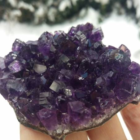 * Minéraux * DRUSE Améthyste CM. 8x4 x 7,3 x 3,1 BLEU - Violet URUGUAY AMETHYST A+-9