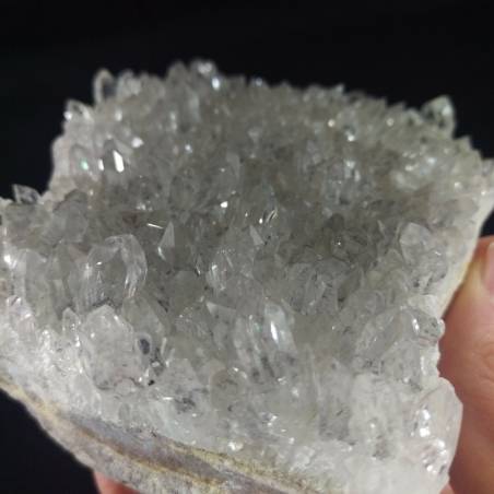 *MINERALI * Gruppo Quarzo IALINO Tormalinato Drusa Cristallo di Rocca Quarzi A++-4