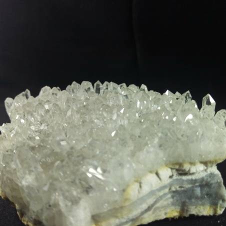 *MINERALI * Gruppo Quarzo IALINO Tormalinato Drusa Cristallo di Rocca Quarzi A++-7