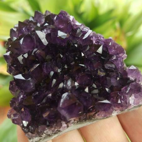 * Minerali * STRAORDINARIA Drusa AMETISTA BLU/VIOLA ALTA QUALITA' Uruguay $PROMO-3