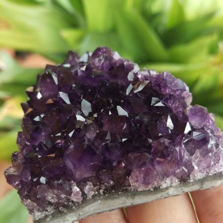 * Minerali * STRAORDINARIA Drusa AMETISTA BLU/VIOLA ALTA QUALITA' Uruguay $PROMO-4