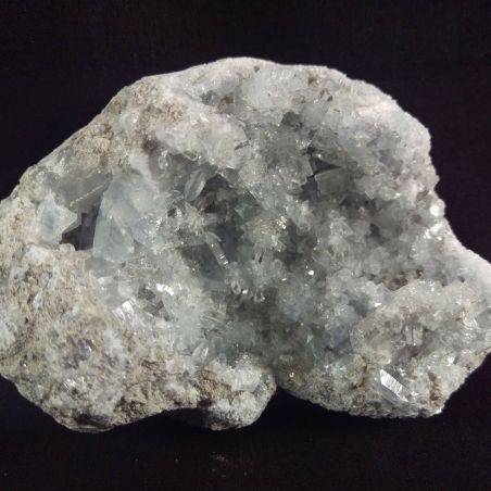 MINERALS * CELESTITE Crystal Geode Quartz MADAGASCAR Sky Blue Crystals Druzy-1