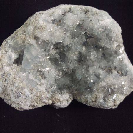 MINERALS * CELESTITE Crystal Geode Quartz MADAGASCAR Sky Blue Crystals Druzy-2