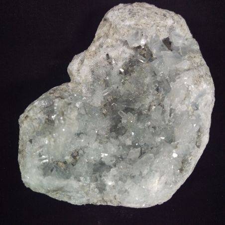 MINERALS * CELESTITE Crystal Geode Quartz MADAGASCAR Sky Blue Crystals Druzy-3