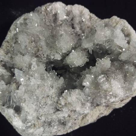 * MINERALI * Geode di CELESTINA MADAGASCAR Azzurra Cristalli Trasparenti Drusa-2