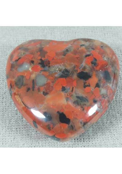 HEART in RED Brecciated JASPER Love Crystal Healing Minerals Gift Idea Chakra-1