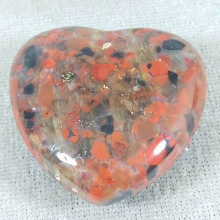 HEART in RED Brecciated JASPER Love Crystal Healing Minerals Gift Idea Chakra-2
