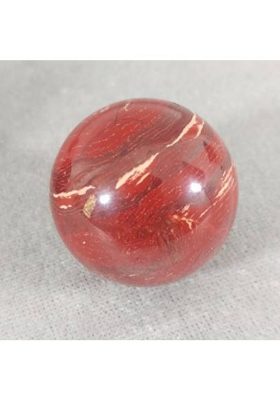 Sfera in DIASPRO ROSSO arcobaleno Cristalloterapia Massaggio Minerali Cristalli-1