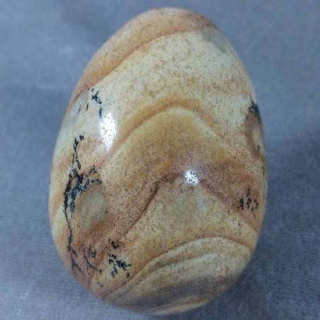 Uovo Diaspro Paesaggio Pietra PAESINA Cristalloterapia Cristalli Pasqua Ovale A+-2