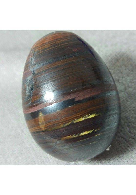 Uovo in Occhio di Ferro : Diaspro + Ematite + Occhio di Tigre Ferroso Minerali-1