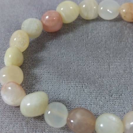 Bracelet in Adularia MOONSTONE Tumbled Naturals Bead Tumblestone 10mm UNISEX-3