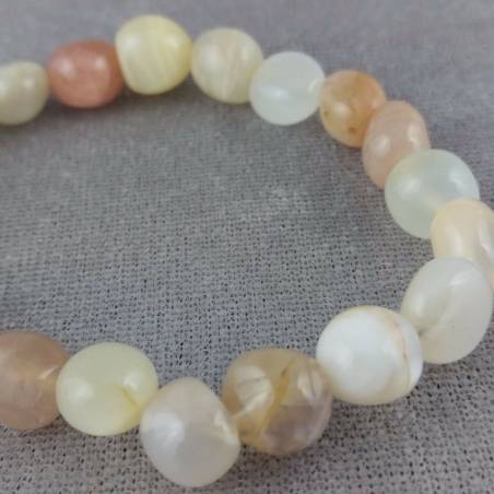 Bracelet in Adularia MOONSTONE Tumbled Naturals Bead Tumblestone 10mm UNISEX-6