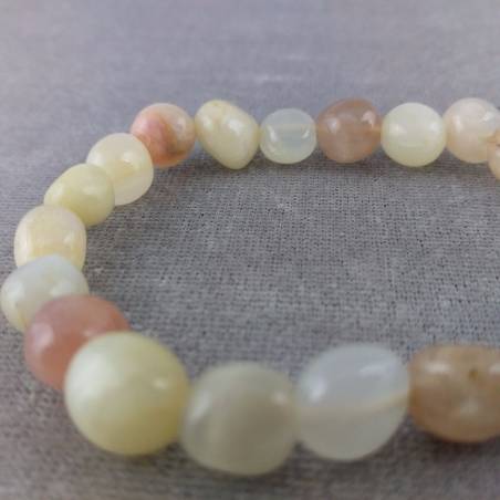 Bracelet in Adularia MOONSTONE Tumbled Naturals Bead Tumblestone 10mm UNISEX-7