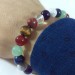7 Chakra - Seven Chakra Bracelet Carnelian Rose Quartz Red Jasper Spherical Beads-1