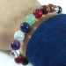 7 Chakra - Seven Chakra Bracelet Carnelian Rose Quartz Red Jasper Spherical Beads-2