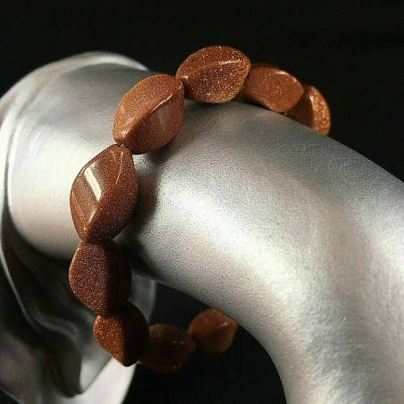 Red SUN STONE Bracelet Unisex MINERALS Chakra Reiki Feng Shui Tumbled Stone-1