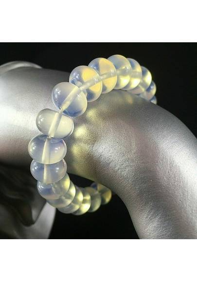 OPALITE Quartz Spherical Bracelet UNISEX MINERALS Crystal Healing-1