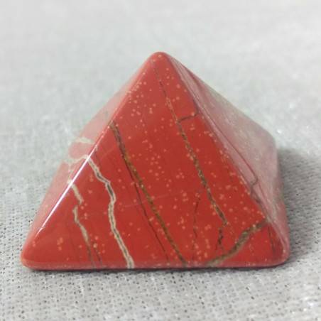 Piramide in Diaspro Rosso ARTIGIANALE Punta Cristalloterapia Minerali Chakra A++-1