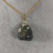 Ciondolo Fiore Di Agata Verde Dorato Collana Charm Pendente Cristalloterapia A+-2
