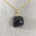 Ciondolo Fiore di Onice Nero Dorato Collana Charm Pendente Minerali Regalo Reiki-1