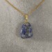 Golden Flower Pendant in Sodalite Quartz Necklace Charm Crystal Healing Zen A+-2