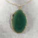 Green Agate Slice Pendant Necklace Charm Charm MINERALS Chakra Zen-1