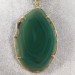 Green Agate Slice Pendant Necklace Charm Charm MINERALS Chakra Zen-3
